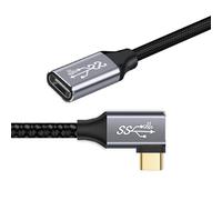 chenyang USB C cable d'extension de donnees a angle droit de 90 degres 10Gbps 100W pour telephone portable 0.2M
