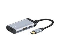 chenyang USB C HUB, USB C vers RJ45/USB A/C Data/PD 65W Adaptateur multiport 4 en 1 à Charge Rapide prenant en Charge Le réseau/Les données/la Charge fonctionnant en même Temps