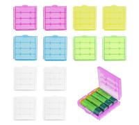 CHENYU 12 Pièces Boîte à Piles en Plastique sans Piles 5 Couleurs Réutilisable Boite A Pile pour AA/AAA Boite Rangement Piles Stockage des Piles Protection Imperméable Protection Imperméable