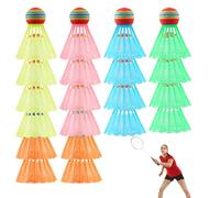 chenyu 20 Pièces Volant Badminton Plastique Volants de Badminto avec Grande Stabilité et Durabilité Balles de Badminton Hybride Multicolore pour Entraînement en Intérieur et Extérieur