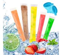 CHENYU 250 Pieces Jetable Sacs Popsicle Tube Glace à L'eau PE Material BPA Free avec Entonnoir Glace à L'eau claire Pour Yoghourt Bonbons Crème Glacée Cadeaux de Fête