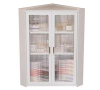 ChenYuNiu Armoire de Rangement d'angle de Salle de Bain avec Portes à Double Portes murales garanties cosmétiques d'organisateur étagère Multi-Couches.