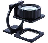 ChenYuNiu Magnifique Optique 20x - Miroir Pliant en métal HD Complet HD à Lecture optiquement Magrand de Grandeur avec lumière LED intéressante