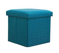 ChenYuNiu Rangement Ottoman, Cubes tabourets Ottomans pliants, boîte de Rangement en Lin Pliant, avec Couvercle Multiple coulour - Petits Pieds de Pied, pour l'espace de Meubles de Salon intérieur,
