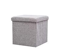 ChenYuNiu Rangement Ottoman, Cubes tabourets Ottomans pliants, boîte de Rangement en Lin Pliant, avec Couvercle Multiple coulour - Petits Pieds de Pied, pour l'espace de Meubles de Salon intérieur,