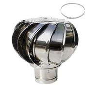 CHENYUOZ Chapeau de Cheminée Rotatif, Les éoliennes de Ventilateur de Toit Non électriques évents la Rotation du Vent de Lame incurvée ne se déforme Pas Facilement(15cm(5.9in))