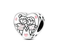 ChenYuTe 925 Charms en Argent Sterling pour Bracelet et Collier, Bijou, Cadeau pour la Fête des Mères, Compatible avec les Bracelets et Colliers Pandora pour Femmes