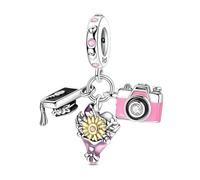 ChenYuTe 925 Charms en Argent Sterling pour Bracelet et Collier, Bijou, Cadeau pour la Fête des Mères, Compatible avec les Bracelets et Colliers Pandora pour Femmes