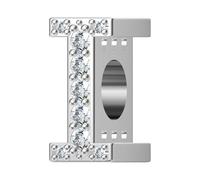 ChenYuTe 925 Sterling Silver Letter Charms A~Z 5A Zircon Charm Alphabet charme Compatible with European Bracelets and Necklaces