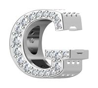ChenYuTe 925 Sterling Silver Letter Charms A~Z 5A Zircon Charm Alphabet charme Compatible with European Bracelets and Necklaces