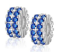 ChenYuTe Charms Stopper de Breloques pour Bracelet avec Caoutchouc en Argent Sterling 925 Perles Compatible couleurs assorties pour Européen à Bracele Charms Breloque (2 pièces)