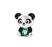 ChenYuTe Cute Animals Perles 925 Bracelet en Argent Sterling Bear Charm Chien Charme Convient pour les Bracelets Européens, Cadeaux de Bijoux Femmes