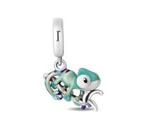 ChenYuTe Cute Animals Perles 925 Bracelet en Argent Sterling Bear Charm Chien Charme Convient pour les Bracelets Européens, Cadeaux de Bijoux Femmes