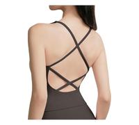 CHENZKBD Vêtements De Yoga Femme Belle Mode Gilet pour Femmes avec Poitrine Sport À Soute-Brun-l