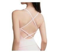 CHENZKBD Vêtements De Yoga Femme Belle Mode Gilet pour Femmes avec Poitrine Sport À Soute-Rose Clair-l