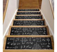 CHENZZZZ 15 motifs mathématiques et formule (1) Tapis de marche d'escalier antidérapant pour marches en bois Tapis d'intérieur résistant pour enfants chiens
