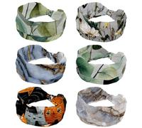 CHENZZZZ Criss Cross Turban Uni Bandeau Yoga Entraînement Vintage Accessoires Cheveux Papillons et Fleurs Sauvages