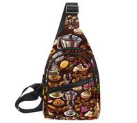 CHENZZZZ Divers chocolat amer (1) petit sac à bandoulière pour voyage, sport, randonnée, Multicolore 04, 11.8x7x1.5in/30x18x4cm