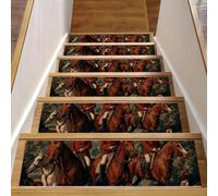 CHENZZZZ Famous Fox Hunt Lot de 15 tapis d'escalier antidérapant pour intérieur et chien