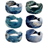 CHENZZZZ Lot de 6 bandeaux d'entraînement pour femme, libellules bleues volant autour du pissenlit (1) bandeau antidérapant, bandeau de sport pour yoga, course, gym, fitness