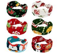 CHENZZZZ Lot de 6 bandeaux larges « Merry Christmas and Happy New Year » pour femme