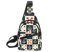 CHENZZZZ Sac à bandoulière à 3 boules de Noël et cône pour homme et femme, Multicolore 14., 11.8x7x1.5in/30x18x4cm