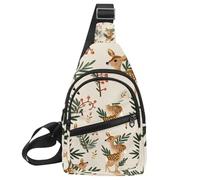 CHENZZZZ Sac à bandoulière à 3 boules de Noël et cône pour homme et femme, Multicolore 17., 11.8x7x1.5in/30x18x4cm