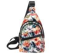 CHENZZZZ Sac à bandoulière avec dents mignonnes isolées sur fond bleu pour femme et homme Sac à bandoulière Sac à dos Sac banane Sac à main de voyage, Multicolore 14., 11.8x7x1.5in/30x18x4cm
