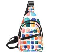 CHENZZZZ Sac à dos à bandoulière avec motif pingouins mignons pour voyage, sport, course à pied, randonnée, Multicolore 07, 11.8x7x1.5in/30x18x4cm