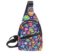 CHENZZZZ Sac à dos à bandoulière pour femme et homme, Multicolore 03., 11.8x7x1.5in/30x18x4cm