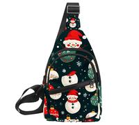 CHENZZZZ Sac à dos à bandoulière réglable avec bonhomme de neige et inscription Merry Christmas, Multicolore 09, 11.8x7x1.5in/30x18x4cm