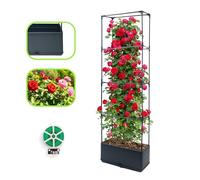 CHEOAR 1 Pack 140CM Planter de Jardin surélevé Boxe avec Trellis, boîte de Plantation de tomates de 55,2 po avec Trellis pour escalader des Fleurs et des Plantes végétales, intérieur à l'extérieur