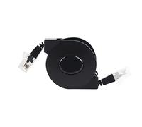 CHEOTIME 1 câble Ethernet Cat 6 de 3,3 ou 6,6 pieds, câble Ethernet rétractable 1000 Mbps extérieur et intérieur câble Internet filaire haute vitesse pour routeur modem commutateur (1 m/3,3 pieds)