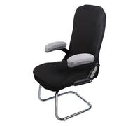 CHEOTIME 1 Pair Chair Arm Covers, Sponge Soft Breathable Office Chair Armrest Cover Set for Working Home, Coffee Color Machine Washable Zipper Design Polyester Fiber (Sponge Type 35x9cm/13.8x3.5in)