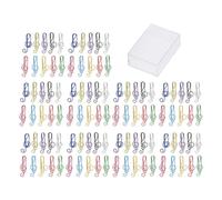 CHEOTIME 100 pièces trombones musicaux 6 couleurs, jolies notes de musique en métal en forme de marque-page pour carte d'invitation de fête, marque-page de bureau, école, cahier,