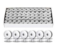 CheoTime 100pcs Machine de couture Bobines, bobines universelles en aluminium pour Dy 6-5 Pieds à coudre industrielle Pièces de machine à coudre industrielle sans trous6-5 bobines