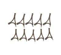 CHEOTIME 10Pcs R Type Anti System Coudes Latéraux Pivotants, Courbes Latérales Légères avec Anneau QC Pivotant Séparé Conçu en Plastique et Acier Inoxydable Matériel de Pêche pour
