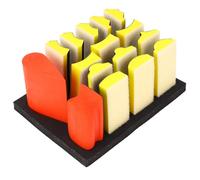Chéotime 16pcs Blocs de polissage, ensemble de blocs de broyage polyvalent, bloc de broyage à la main avec surface d'auto-adhésif pour le travail du bois, les projets
