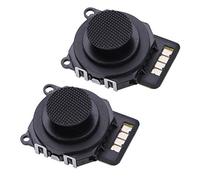 CHEOTIME 2 Pcs Analogique 3D Bouton Joystick pour PSP 2000, Switch Joystick De Remplacement sans Fil Professionnel Joystick Rocker avec Cap Réparation Remplacement pour PSP 2000 Noir