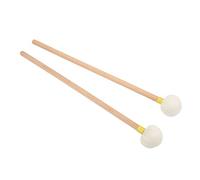 CHEOTIME 2 pièces bâton de timbale, de tambour à tête en feutre doux avec manche en bois maillets de grosse caisse antidérapants maillets de timbale à percussion pour acc (Jaune)