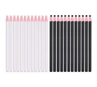 CHEOTIME 24Pcs Sewing Mark Pencils, White and Black Tailor Chalk Pens Tailor Marking Pen Sewing Quilting Supplies Table Accessories Tracing Tools for Cloth, Paper, Wood