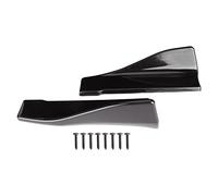 CheoTime 2pcs Diffuseur de pare-chocs arrière, jupes latérales noires brillantes spoiler de pare-chocs arrière ajustement avec vis de montage pour berline, coupé et style à hayon