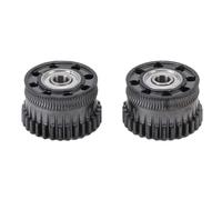 CheoTime 2pcs K2 Plus Kit de vitesse d'extrudeuse entièrement entièrement en acier durci DLC Black + Reduction, tout kit d'engrenage d'extrudeurs à fil de filament métallique pour