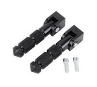 CHEOTIME 2Pcs Repose-Pieds Pliables pour Moto, pédales en Aluminium de 8 mm, Tige de Support Pliante à 90 degrés, Repose-Pieds antidérapant pour Moto, Scooter, Voiture électrique, (Black)