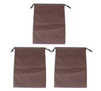 CheoTime 3pcs Sac à Crampons étanche, Sacs de Rangement à Crampons en Nylon Sacs de Voyage à Crampons pour Chaussures vêtements, Tissu mouillé, Chaussures, Articles de Toilette, (Café)