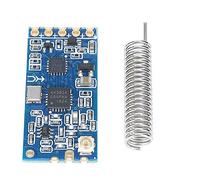 CheoTime 433MHz Module d'émetteur-récepteur en série sans fil, mini module RF UART avec antenne 100MW 100 canaux Programme intégré MCU pour transmission de données transparente