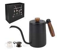 CHEOTIME 5 pièces versez sur un ensemble de cafetière, versez sur un ensemble de goutteurs de café, kit d'entonnoir de filtre de cafetière goutte à goutte, cadeau pour cadeau d'ann (Poinçon à main