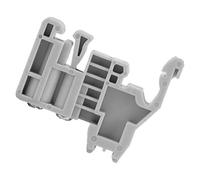 CHEOTIME 50 pièces borniers de rail DIN support de butée d'extrémité pour rail de guidage de 35 mm de large, bloc de fixation de borne à vis d'extrémité DIN en plastique pour (Modèle 12)