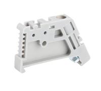 CHEOTIME 50 pièces borniers de rail DIN support de butée d'extrémité pour rail de guidage de 35 mm de large, bloc de fixation de borne à vis d'extrémité DIN en plastique pour (Modèle 13)