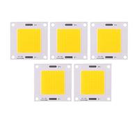 CHEOTIME 5Pcs Puce LED COB, 50W 12V Puce de Lampe Intégrée LED Haute Puissance pour Ampoule DIY Projecteur Éclairage Paysager Veilleuse 5000LM Angle de Faisceau 120° Super Lumineux Pas de